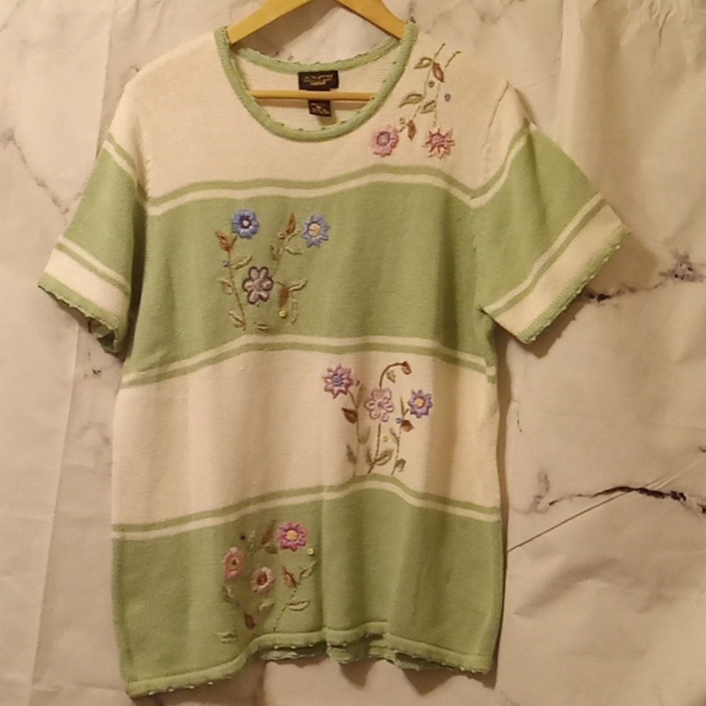 Haband Salon Studio embroidered sweater XL 💜💜💜💜